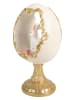 Clayre&Eef Dekofigur ''Ei'' in Gold/ Weiß - (B)12 x (H)22 x (T)11 cm