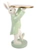 Clayre&Eef Figurka dekoracyjna "Bunny" w kolorze złoto-zielono-białym - 19 x 28 x 14 cm