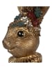 Clayre&Eef Figurka dekoracyjna "Bunny" w kolorze złotym - 27 x 49 x 17 cm