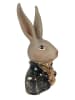Clayre&Eef Dekofigur ''Kaninchen'' in Beige/ Schwarz - (B)13 x (H)23 x (T)10 cm