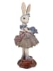 Clayre&Eef Decofiguur ''Konijntje'' wit/grijs/bruin - (B)15 x (H)35 x (D)14 cm
