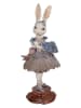 Clayre&Eef Decofiguur ''Konijntje'' wit/grijs/bruin - (B)15 x (H)35 x (D)14 cm