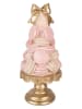 Clayre&Eef Dekofigur ''Torte'' in Rosa/ Gold - (H)29 x Ø 13 cm