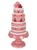 Clayre&Eef Dekofigur ''Torte'' in Rosa - (H)33 x Ø 16 cm