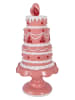 Clayre&Eef Dekofigur ''Torte'' in Rosa - (H)33 x Ø 16 cm