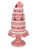 Clayre&Eef Decofiguur ''Taart'' lichtroze - (H)33 x Ø 16 cm