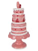 Clayre&Eef Dekofigur ''Torte'' in Rosa - (H)33 x Ø 16 cm