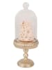 Clayre&Eef Dekoobjekt ''Glasglocke'' in Gold/ Rosa - (H)17 x Ø 7 cm