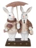 Clayre&Eef Decofiguur ''Konijntje'' wit/bruin/beige - (B)13 x (H)16 x (D)6 cm
