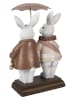 Clayre&Eef Decofiguur ''Konijntje'' wit/bruin/beige - (B)13 x (H)16 x (D)6 cm