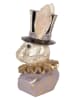 Clayre&Eef Dekofigur ''Kaninchen'' in Creme/ Gold/ Grau - (B)14 x (H)27 x (T)12 cm