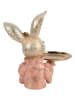 Clayre&Eef Dekofigur ''Kaninchen'' in Gold/ Rosa - (B)27 x (H)30 x (T)24 cm