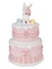 Clayre&Eef Dekofigur ''Torte'' in Rosa/ Weiß - (H)28 x Ø 18 cm