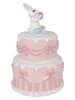 Clayre&Eef Decofiguur ''Taart'' lichtroze/wit - (H)28 x Ø 18 cm