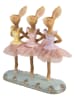 Clayre&Eef Dekofigur ''Kaninchen'' in Beige/ Rosa/ Türkis - (B)23 x (H)25 x (T)8 cm