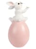 Clayre&Eef Figurka dekoracyjna "Bunny" w kolorze jasnoróżowo-białym - 16 x 29 x 15 cm