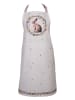 Clayre&Eef Kochschürze in Weiß - (L)85 x (B)70 cm