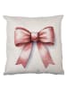 Clayre&Eef Poszewka w kolorze biało-jasnoróżowym na poduszkę - 45 x 45 cm