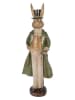 Clayre&Eef Dekofigur ''Kaninchen'' in Grün/ Gold - (B)14 x (H)48 x (T)11 cm