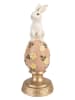 Clayre&Eef Dekofigur ''Kaninchen'' in Gold/ Rosa/ Weiß - (H)26 x Ø 10 cm