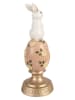 Clayre&Eef Figurka dekoracyjna w kolorze złoto-jasnoróżowo-białym - wys. 26 x Ø 10 cm