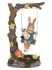 Clayre&Eef Decofiguur "Konijntje auf Schaukel" bruin - (B)20 x (H)32 x (D)12 cm