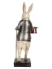 Clayre&Eef Decofiguur "Konijntje" wit/beige/zwart - (B)17 x (H)33 x (D)14 cm