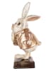 Clayre&Eef Decofiguur ''Konijntje'' crème/goudkleurig - (B)13 x (H)26 x (D)13 cm