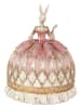Clayre&Eef Dekofigur ''Kaninchen'' in Rosa/ Weiß - (H)28 x Ø 23 cm