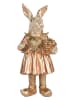 Clayre&Eef Decofiguur ''Konijntje'' goudkleurig - (B)14 x (H)35 x (D)13 cm