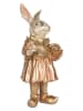 Clayre&Eef Figurka dekoracyjna "Bunny" w kolorze złotym - 14 x 35 x 13 cm