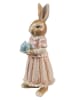 Clayre&Eef Decofiguur ''Konijntje'' lichtbruin/lichtroze - (B)11 x (H)26 x (D)11 cm