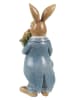 Clayre&Eef Dekofigur ''Kaninchen'' in Hellbraun/ Blau - (B)11 x (H)26 x (T)10 cm