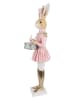 Clayre&Eef Figurka dekoracyjna "Bunny" w kolorze złoto-jasnoróżowym - 23 x 79 x 19 cm