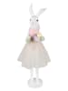 Clayre&Eef Dekofigur ''Kaninchen'' in Weiß/ Rosa - (B)20 x (H)76 x (T)17 cm