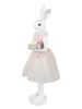 Clayre&Eef Dekofigur ''Kaninchen'' in Weiß/ Rosa - (B)20 x (H)76 x (T)17 cm