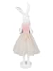 Clayre&Eef Dekofigur ''Kaninchen'' in Weiß/ Rosa - (B)20 x (H)76 x (T)17 cm
