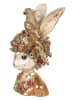 Clayre&Eef Deco-object "Bust konijntje" wit/goudkleurig - (B)22 x (H)34 x (D)22 cm