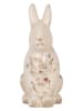 Clayre&Eef Dekofigur ''Kaninchen'' in Creme/ Bunt - (B)12 x (H)28 x (T)16 cm