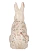 Clayre&Eef Dekofigur ''Kaninchen'' in Creme/ Bunt - (B)12 x (H)28 x (T)16 cm