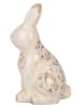 Clayre&Eef Dekofigur ''Kaninchen'' in Creme/ Bunt - (B)12 x (H)28 x (T)16 cm