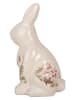 Clayre&Eef Dekofigur ''Kaninchen'' in Creme/ Grün - (B)12 x (H)28 x (T)16 cm