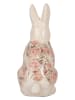 Clayre&Eef Dekofigur ''Kaninchen'' in Creme/ Rosa - (B)12 x (H)28 x (T)16 cm
