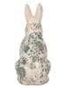 Clayre&Eef Dekofigur ''Kaninchen'' in Creme/ Grün - (B)12 x (H)28 x (T)16 cm