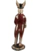 Clayre&Eef Decofiguur "Konijntje" beige/rood - (B)13 x (H)39 x (D)12 cm