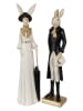 Clayre&Eef Decofiguur "Konijntje" zwart/crème - (B)9 x (H)34 x (D)7 cm
