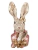 Clayre&Eef Decofiguur "Konijntje" beige/lichtroze - (B)12 x (H)24 x (D)11 cm