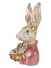Clayre&Eef Decofiguur "Konijntje" beige/lichtroze - (B)12 x (H)24 x (D)11 cm
