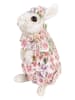Clayre&Eef Decoratief figuur "Konijn" wit/lichtroze - (B)16 x (H)25 x (D)13 cm