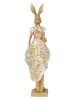 Clayre&Eef Dekofigur ''Kaninchen'' in Gold - (B)11 x (H)33 x (T)8 cm